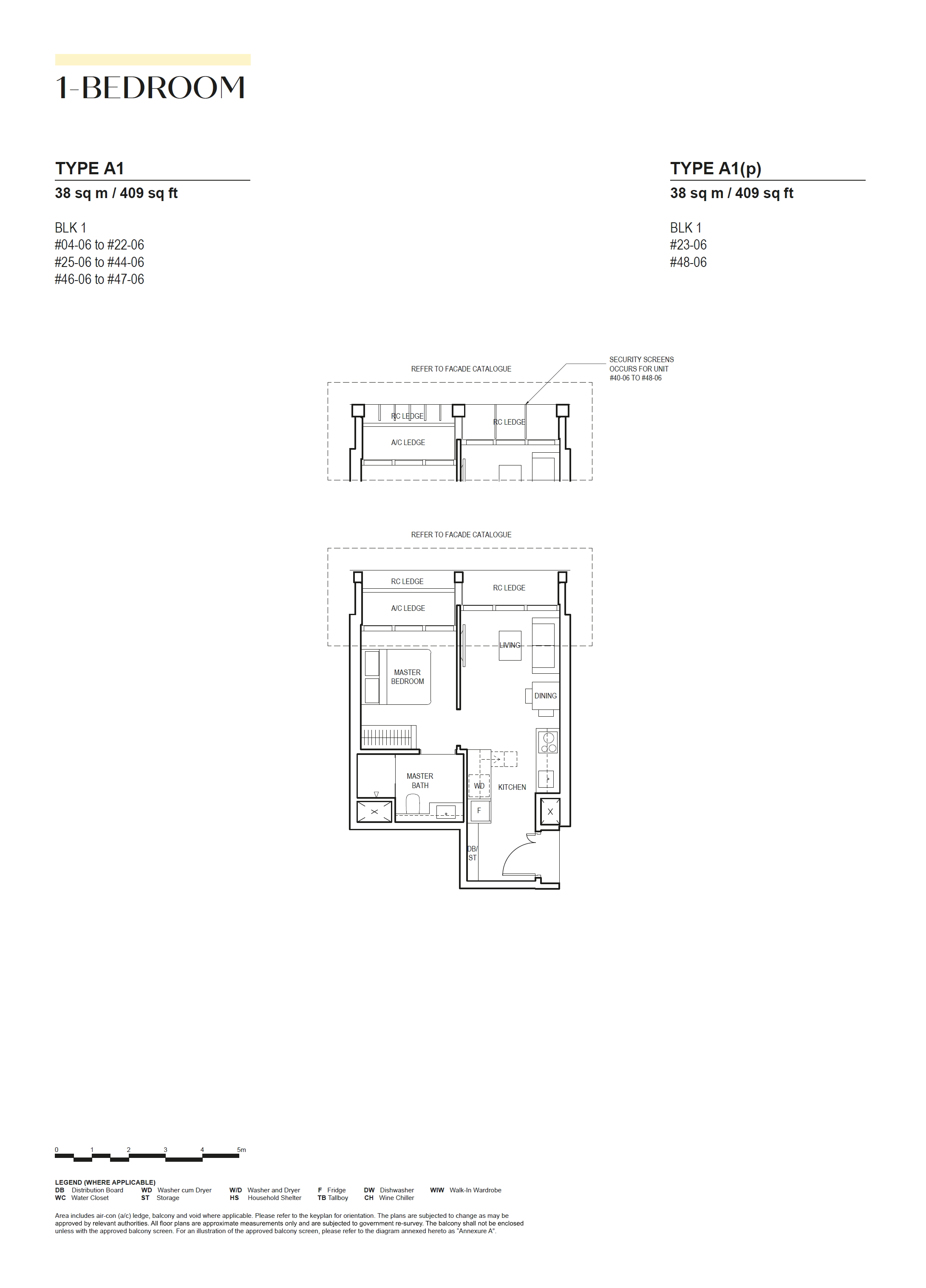 Canninghill Piers 1 Bedroom Floor Plan 2
