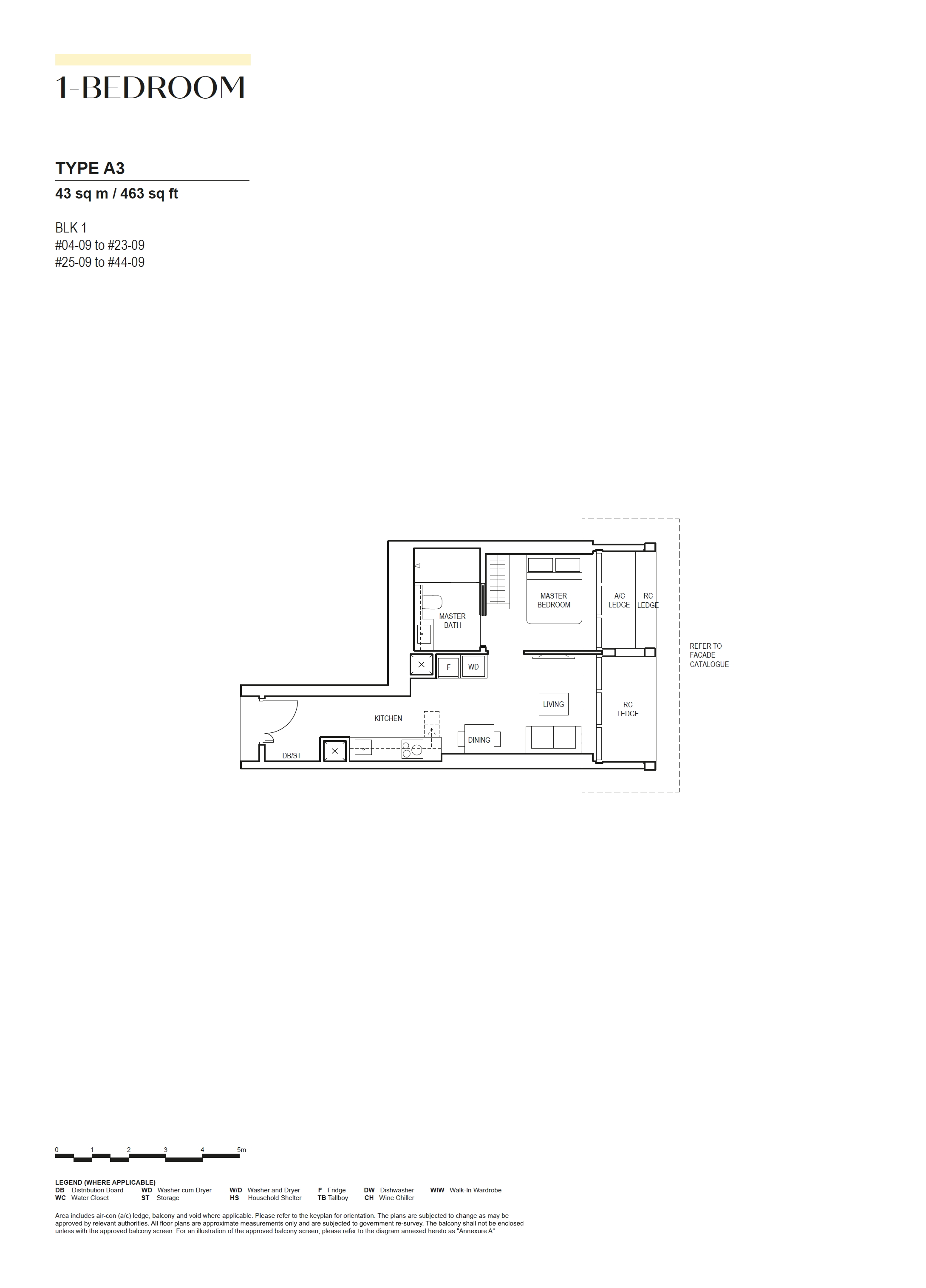 Canninghill Piers 1 Bedroom Floor Plan 4